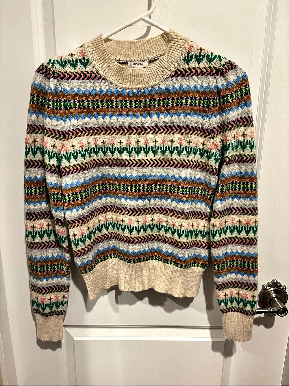crewcuts floral fair isle Crewneck Sweater size XL